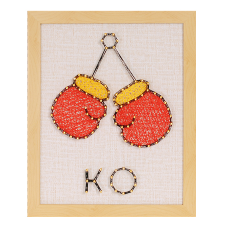 boxing gloves string art sports decor