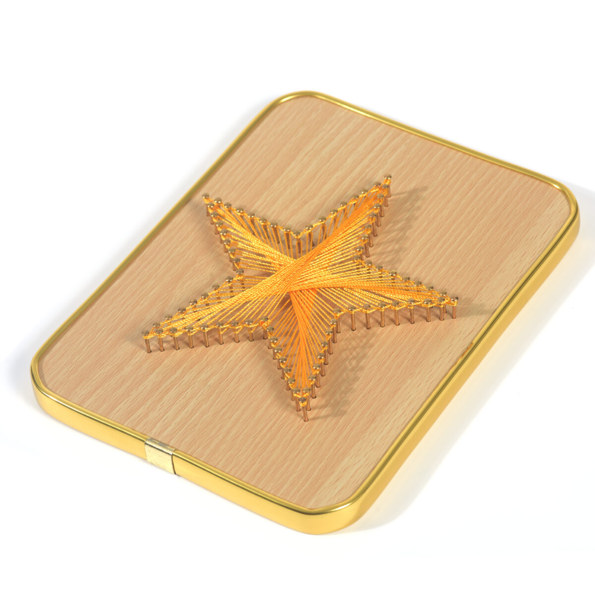 Star-shaped handmade string art for modern decor