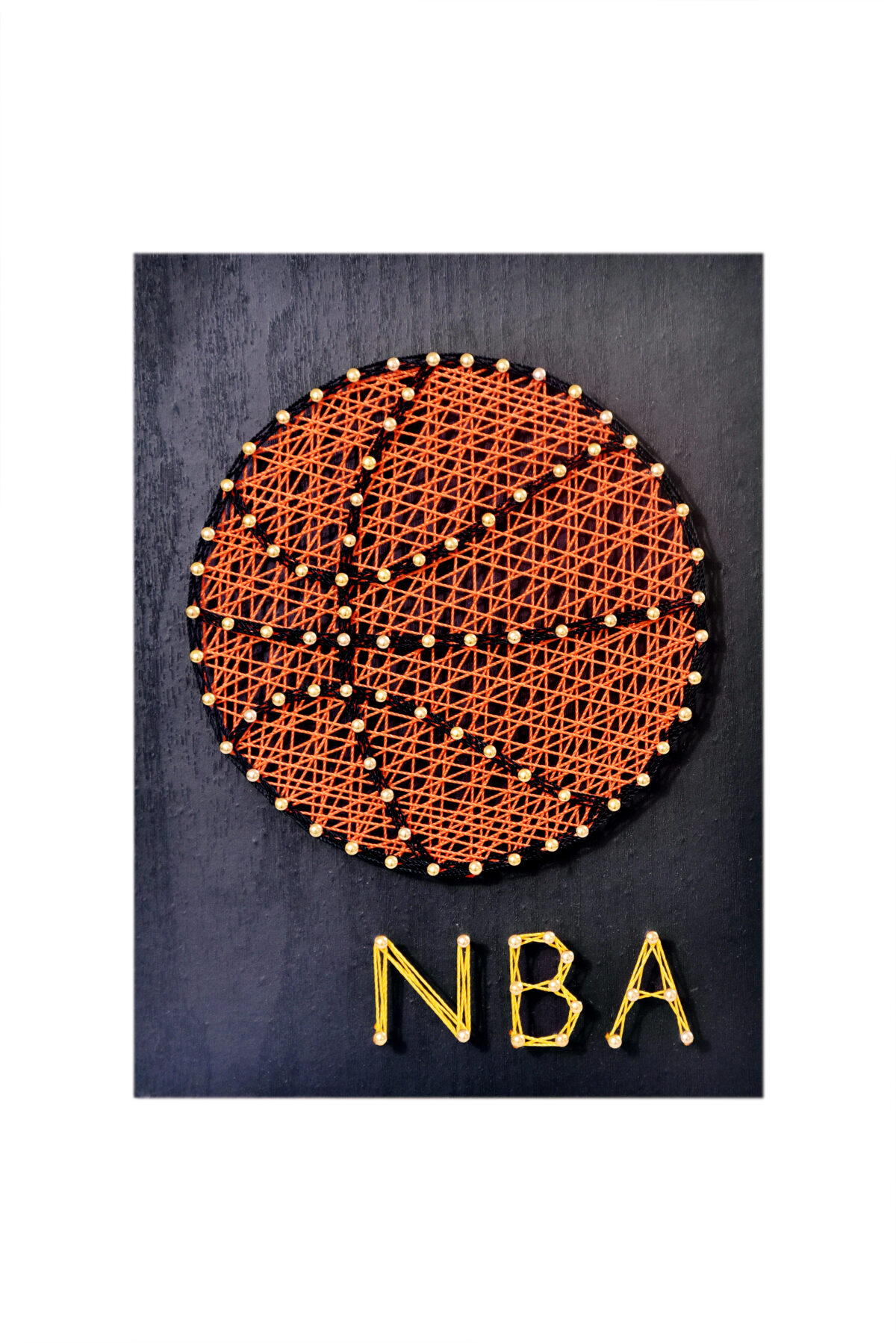 nba style basketball string art gift