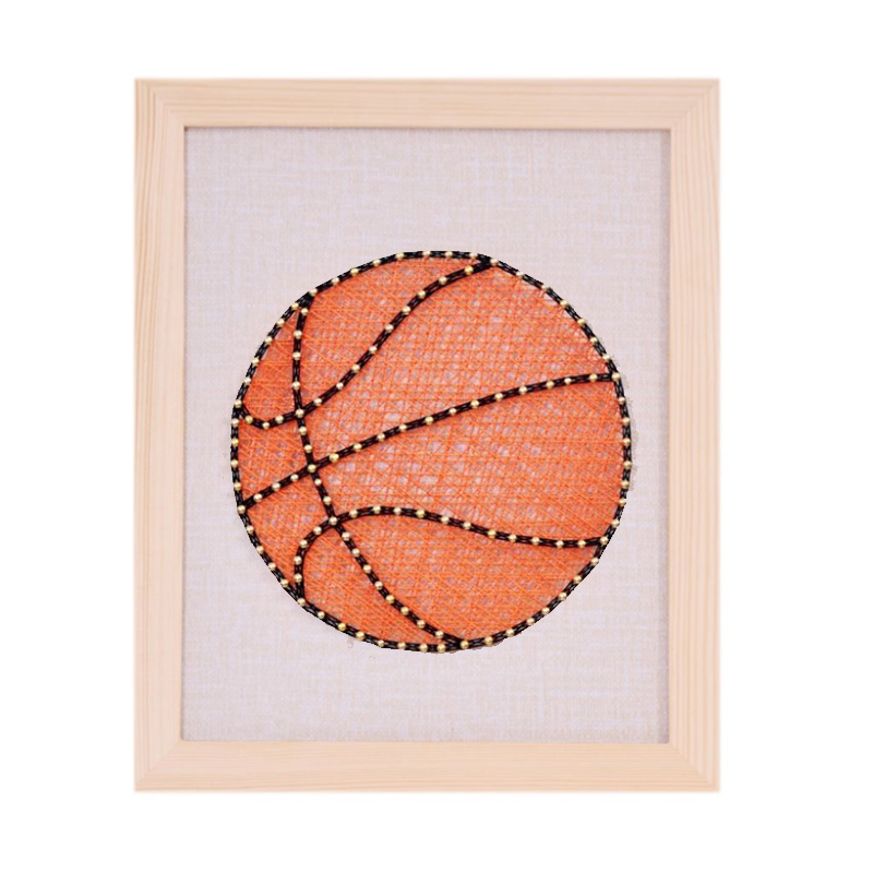 basketball string art wall hanging