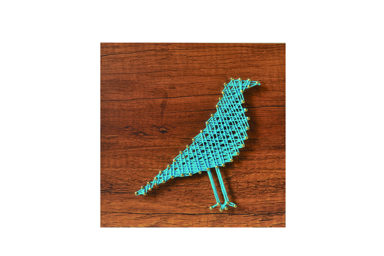 bird string art natural decor handmade
