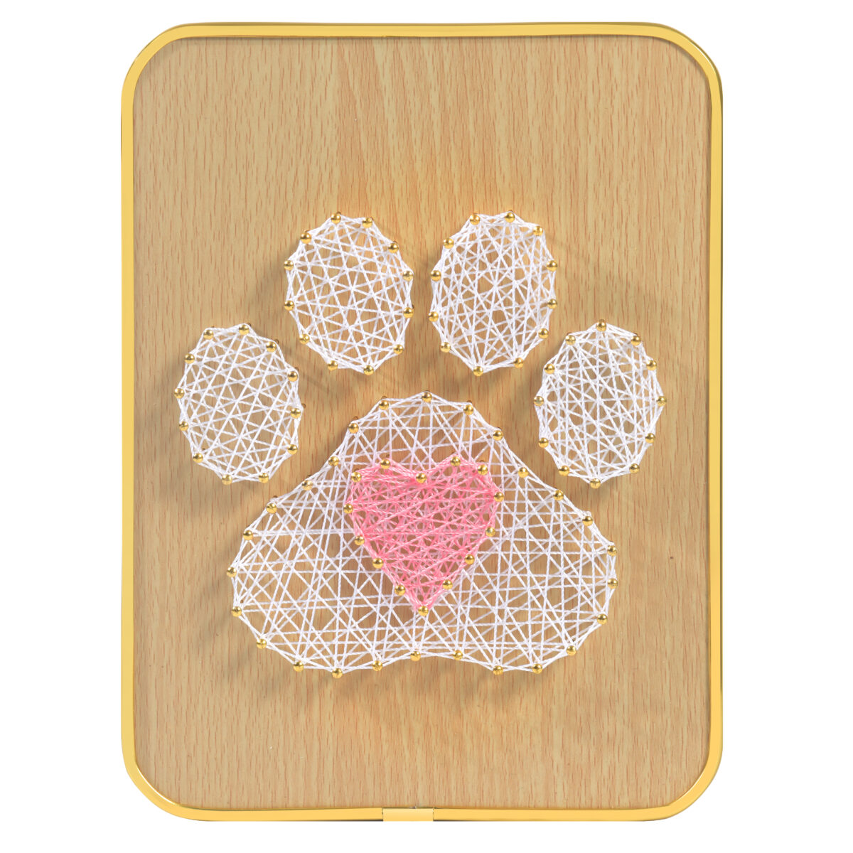 Cat paw print string art for pet lovers