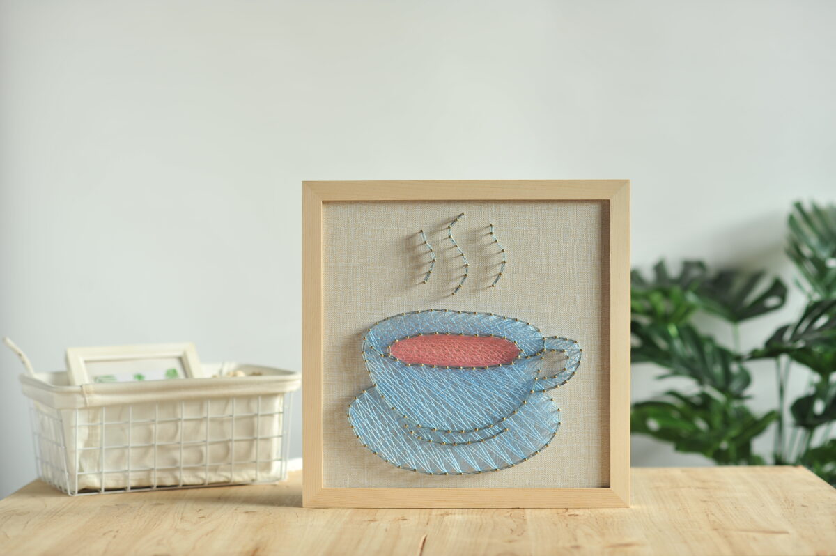 coffee string art kitchen wall decor