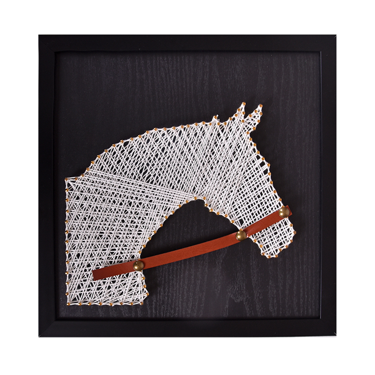 DIY horse string art silhouette gift idea