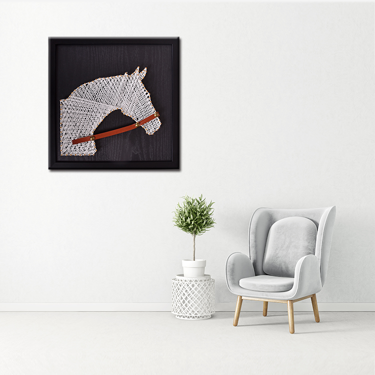 horse string art wall hanging for rustic rooms