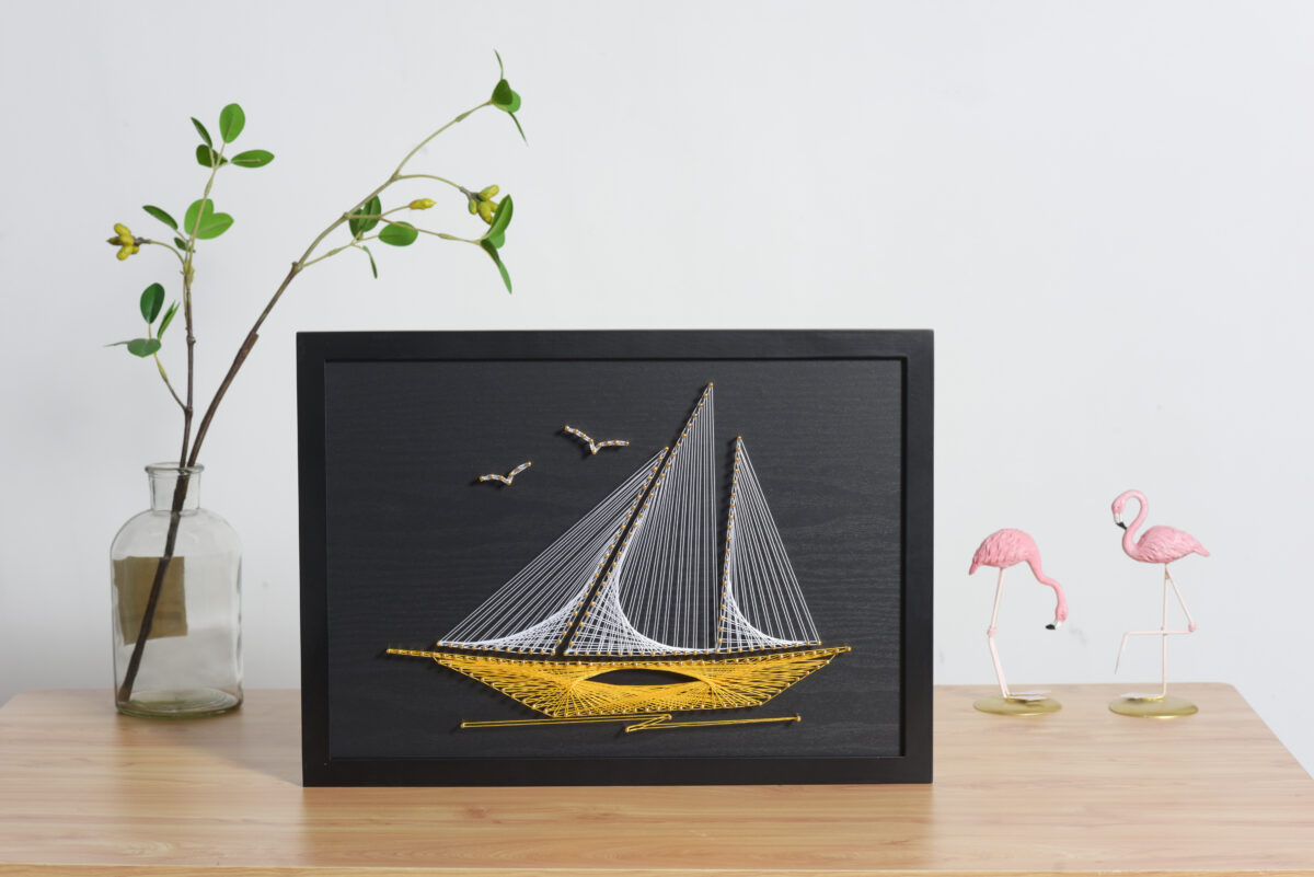 sailboat string art wall decor
